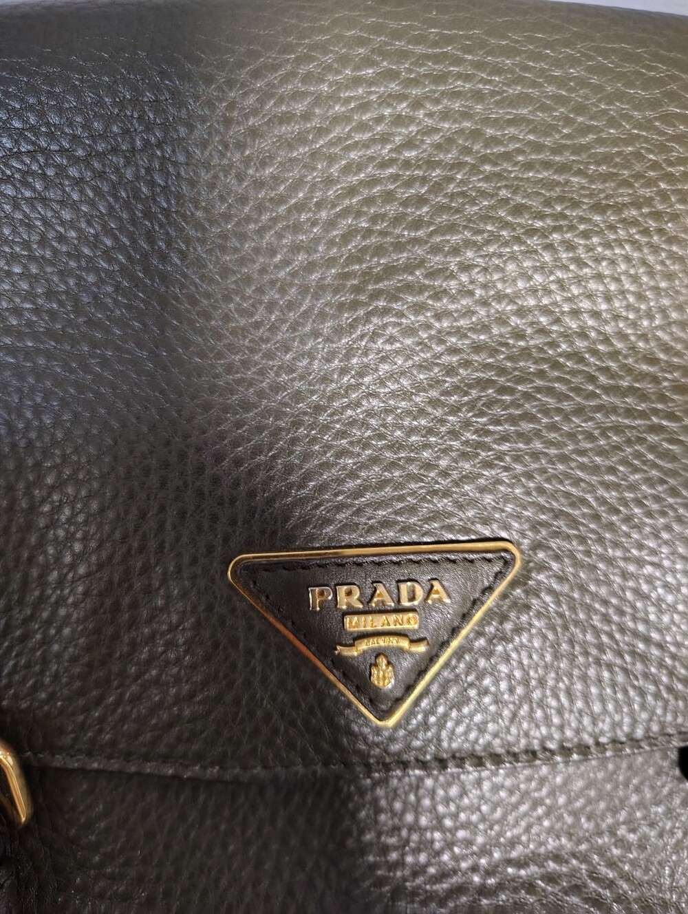 Prada Olive Green Leather Crossbody Bag - Picture 4 of 16